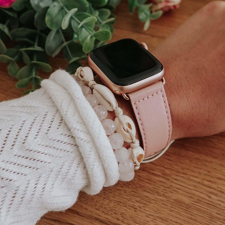 Apple Watch Bands Leather Women Elegant Swift Leather Strap WizeBand