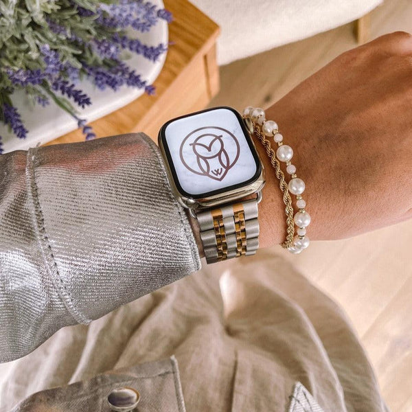 Mixed metal apple online watch band